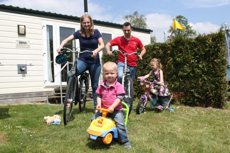 4pers Mobile Home gezin fietsen 2015